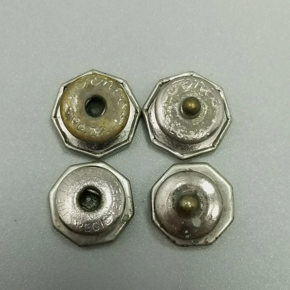 Gemelos de colección azul verde esmalte Snap Link madreperla no un par Foto 3 de 4