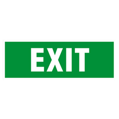 Rettungszeichen Schild Text EXIT Folie selbstklebend Hinweis