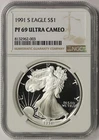 1991-S American Silver Eagle $1 Proof PF 69 Ultra Cameo NGC