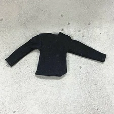MO-LT-BK: 1/12 Black long sleeve shirt for 6" Slim Action Figure body