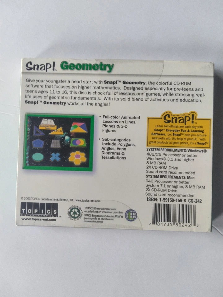 5 Snap Learning (CD-ROM)  Phonics Subtraction Division Algebra Geometry  Win Mac - Image 4 of 4