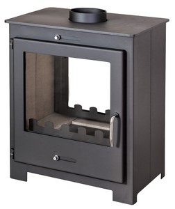 Two Sided Stove 18kw Brita Wood Burning Stove 2 Doors Ebay