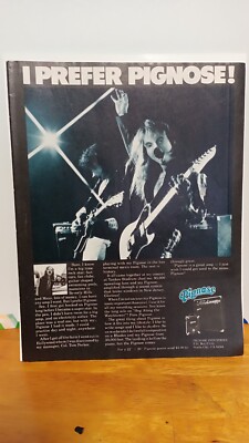 VINTAGE PIGNOSE GUITAR AMPLIFIER PRINT AD PRINT AD 11 X 8.5  979
