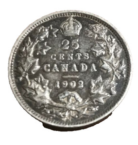 elf Canada 25 Cents 1902 H  Edward VII   058