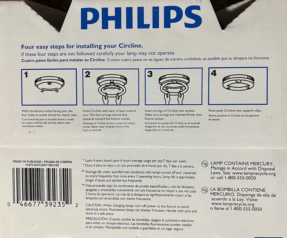 PHILLIPS DAYLIGHT DELUXE 8” CIRCLINE 818928 22 Watts T9 1-1/8” 12,000 Hours 910L - Image 3 of 4