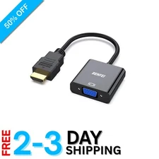 Compact HDMI to VGA Converter with 1920x1080 Support - Perfect for Presentations
