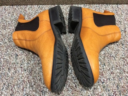 ANKLE BOOT Lifetime Leather Brown orange Chelsea pull on Duluth Trading Co. 9.5 - Picture 7 of 9