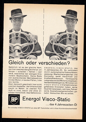 3w4768/ Alte Reklame von 1958   BP Energol Visco-Static - das 4 Jahreszeiten-Öl