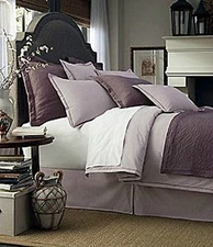 NIP Noble Excellence Villa Capri Amethyst Chambray Queen Duvet Cover Set 4pc