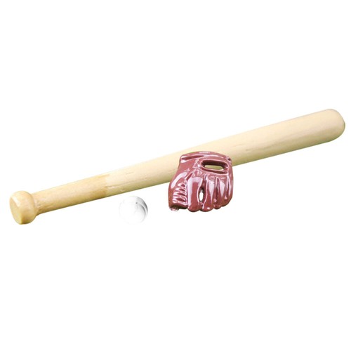 1 Set Casa delle Bambole Miniatura Baseball Doll House Accessori Mazza in Legno - Foto 2 di 12
