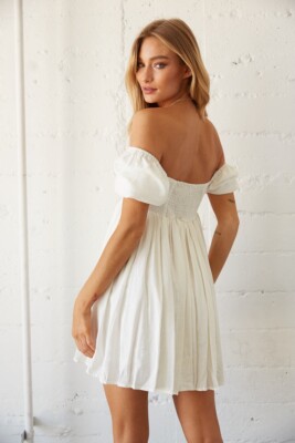 knee length dresses for ladies Sandy Linen Babydoll Dress – Boobird main image 0