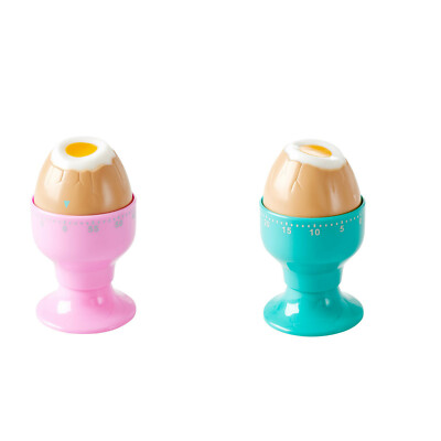 RICE: Eieruhr in Pink und Grün, ca. 10 cm aus Kunststoff Küchenwecker, egg timer