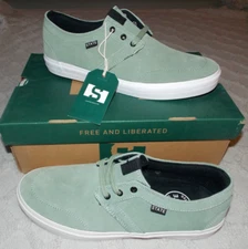 NIB New STATE Bishop Green Suede Skateboarding Shoes FTWST10805 Men size 10.5