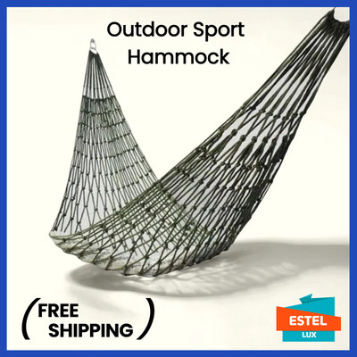 Single Hammock Outdoor  Camping  Outdoor Supplies  Bold Mesh Hammock Nylon Rope 
