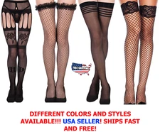 Lace Topped Thigh High Hot Sexy Ultrathin Sheer Fishnet Stockings-Hold USA Ship