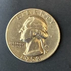 Washington Silver Quarter US 25C - 90% Silver 1958 D