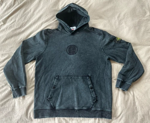 Sweat à capuche Supreme Stone Island Ss19 noir anthracite vieilli taille XL