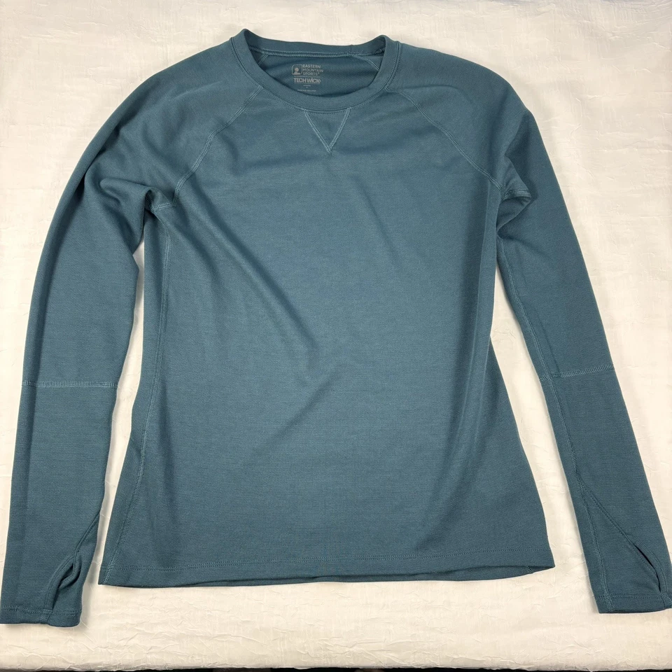 Camisa Eastern Mountain Sports EMS Techwick Verde Manga Larga Mujer’s Mediana  Foto 2 de 4