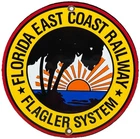 VINTAGE FLORIDA EAST COAST RAILWAY PORCELAIN SIGN FLAGLER SYSTEM GAS OIL TRAIN