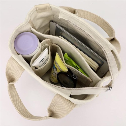 Sac fourre-tout femme neuf en toile grande capacité sacs à main et sacs à bandoulière zippés bandoulière - Photo 6/29