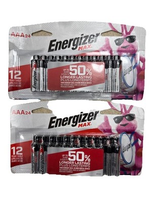 LOT OF 48 Energizer MAX AAA Batteries Long Lasting Alkaline, Exp 2035 2 PACKS