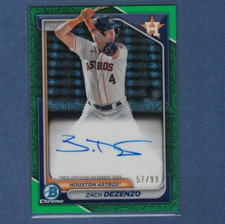 2024 BOWMAN CHROME GREEN REF MOJO ZACH DEZENZO 57/99