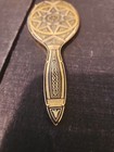Exquisitely Detailed Vintage Ornate Damascene Hand Mirror — photo 5
