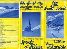 Ski Bains de Soleil Ober Gurgl Village Brochure 1951 Austria in French