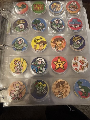 1995 Pogs Games Disney Toy Story Full Set Slammers #1-8 & Pogs #9-78 - Bild 2 von 4