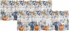 Orange Blue Thanksgiving Fall 54"W x 18"L (Pack of 2), Gray 