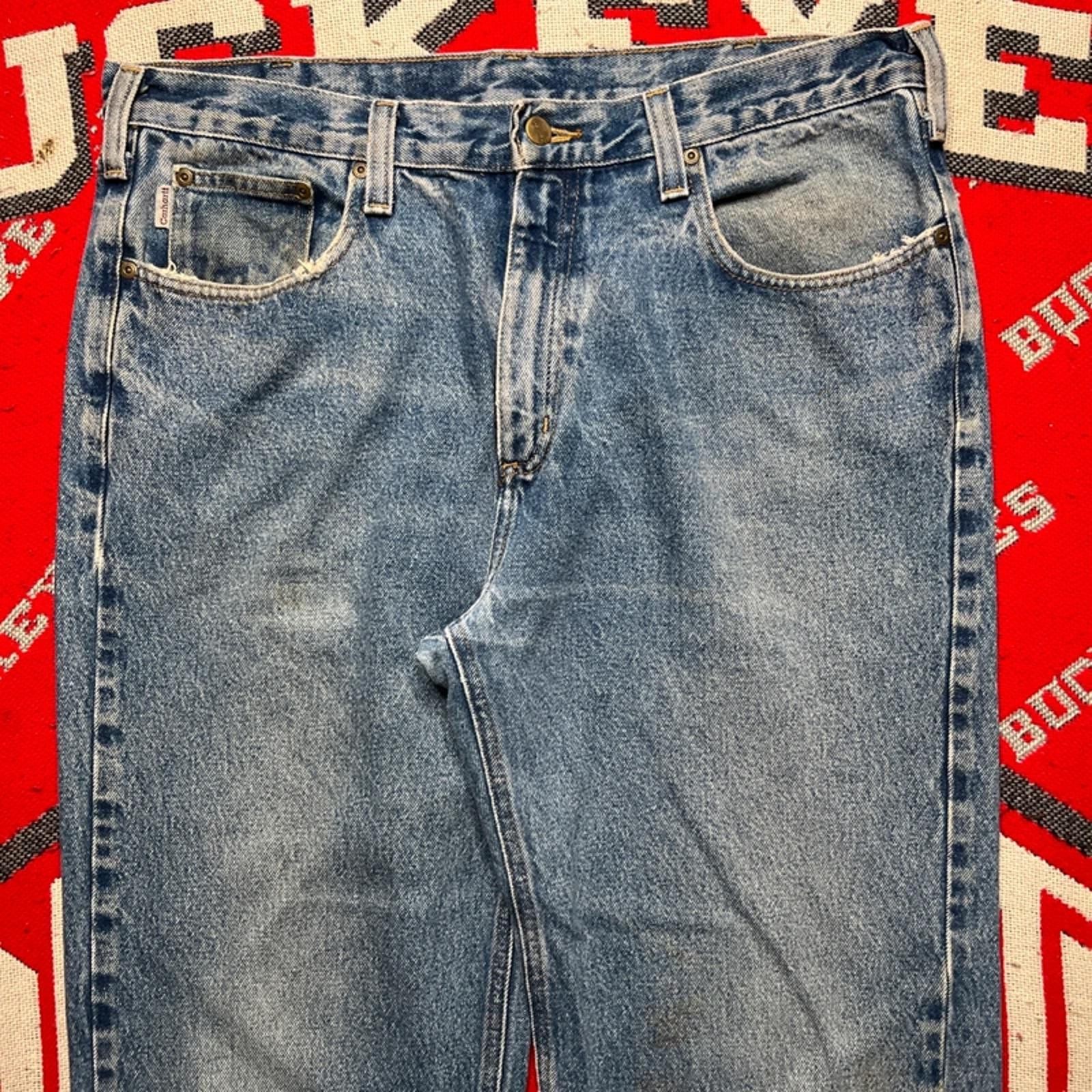 Vintage Carhartt Men’s Straight Leg Denim Jeans | 38W 32L image 2