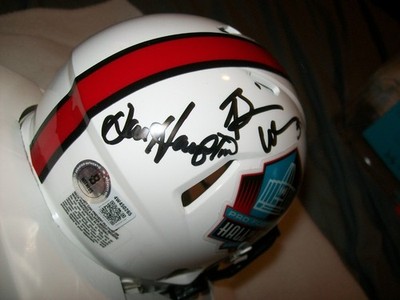 CHICAGO BEARS TRIPLE HOF URLACHER SINGLETARY HAMPTON SIGNED MINI