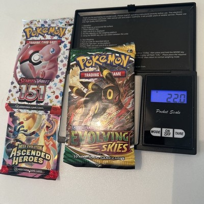 Pokemon Heavy Evolving Skies Sealed Booster Pack + Ascended Heroes Heavy + 151 