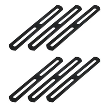 MY MIRONEY 6 PCS Black Flat Mending Plates Repair Fixing Bracket with Slots S...