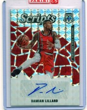 2019-20 Panini - Mosaic Basketball Damian Lillard Scripts Auto