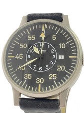 LACO Automatic Pilot Black Dial Watch Excellent JAPAN