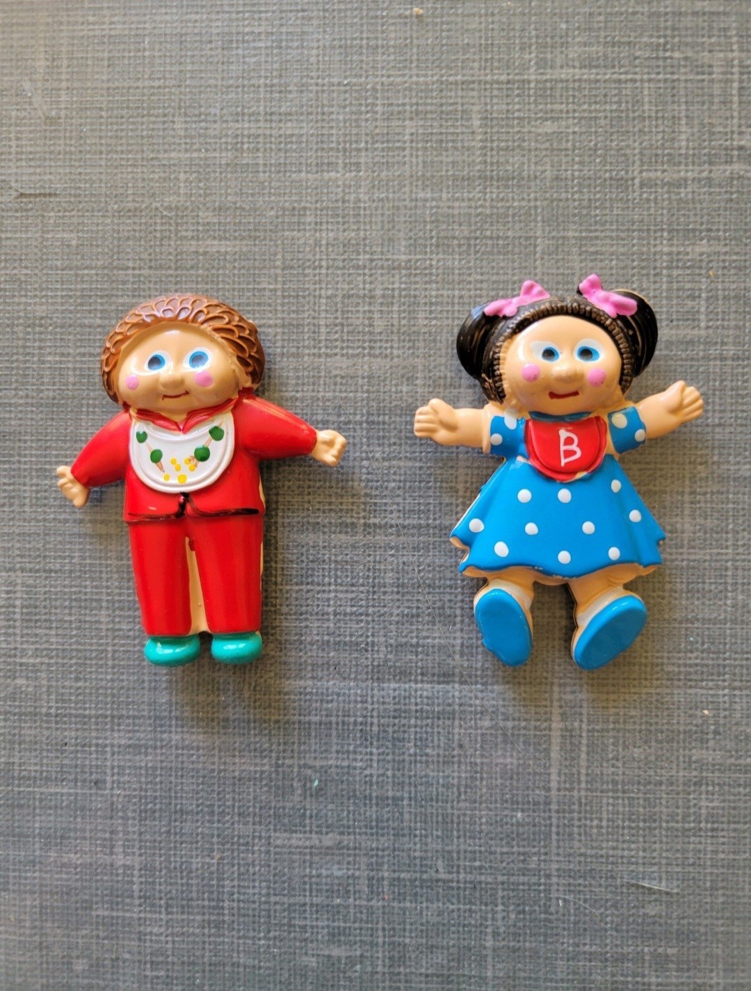 Vintage Cabbage Patch Dolls Tin Refrigerator Magnets Set 