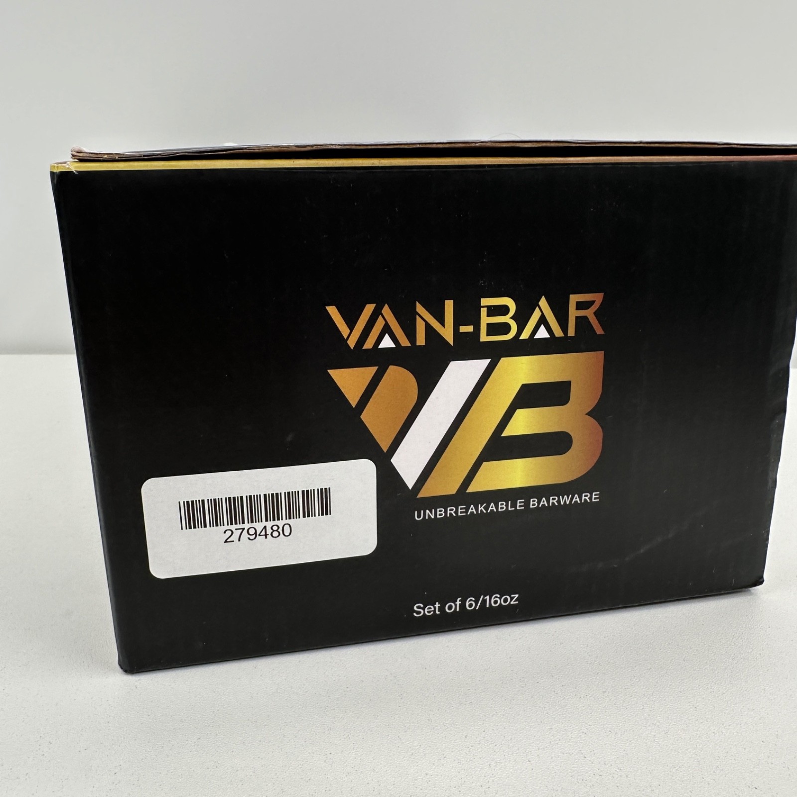 Van-Bar Unbreakable Barware 6 16 Ounce Stemless Reusable Plastic Wine Glasses