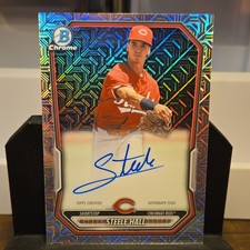 2026 Bowman Chrome Mega Box Steele Hall On Auto Mojo Refractor BMA-SHA  Reds