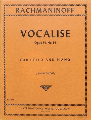 Rachmaninoff - Vocalise for Cello und Piano - Opus 34 No. 14