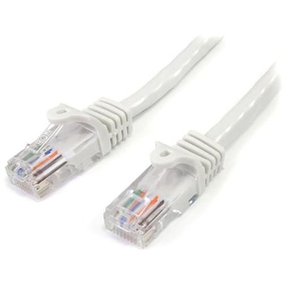 1 pc STARTECH.COM 45PATCH6WH CAT5e Cable - 6 ft White Ethernet Cable - Snagless