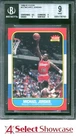 1986 FLEER #57 MICHAEL JORDAN RC BULLS HOF BGS 9