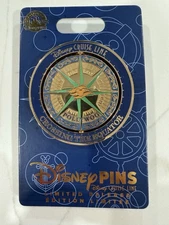 DISNEY CRUISE LINE PIN CROSSING THE EQUATOR SPINNER COMPASS POLLYWOG SHELLBACK