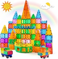 Magnetische Bausteine 100PCS Set Mit 2 Autos Stem Montessori Spielzeug Ab 3