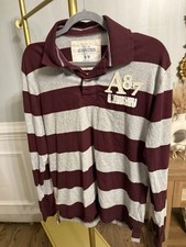 Vintage Y2K Aeropostale Mens M Long Sleeve Polo Shirt A87 Rugby Stripe Y2K Sport