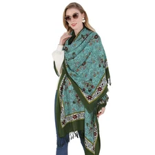 100% Merino Wool Extra Large Pashmina Blanket Travel Scarf Cashmere Wrap for ...