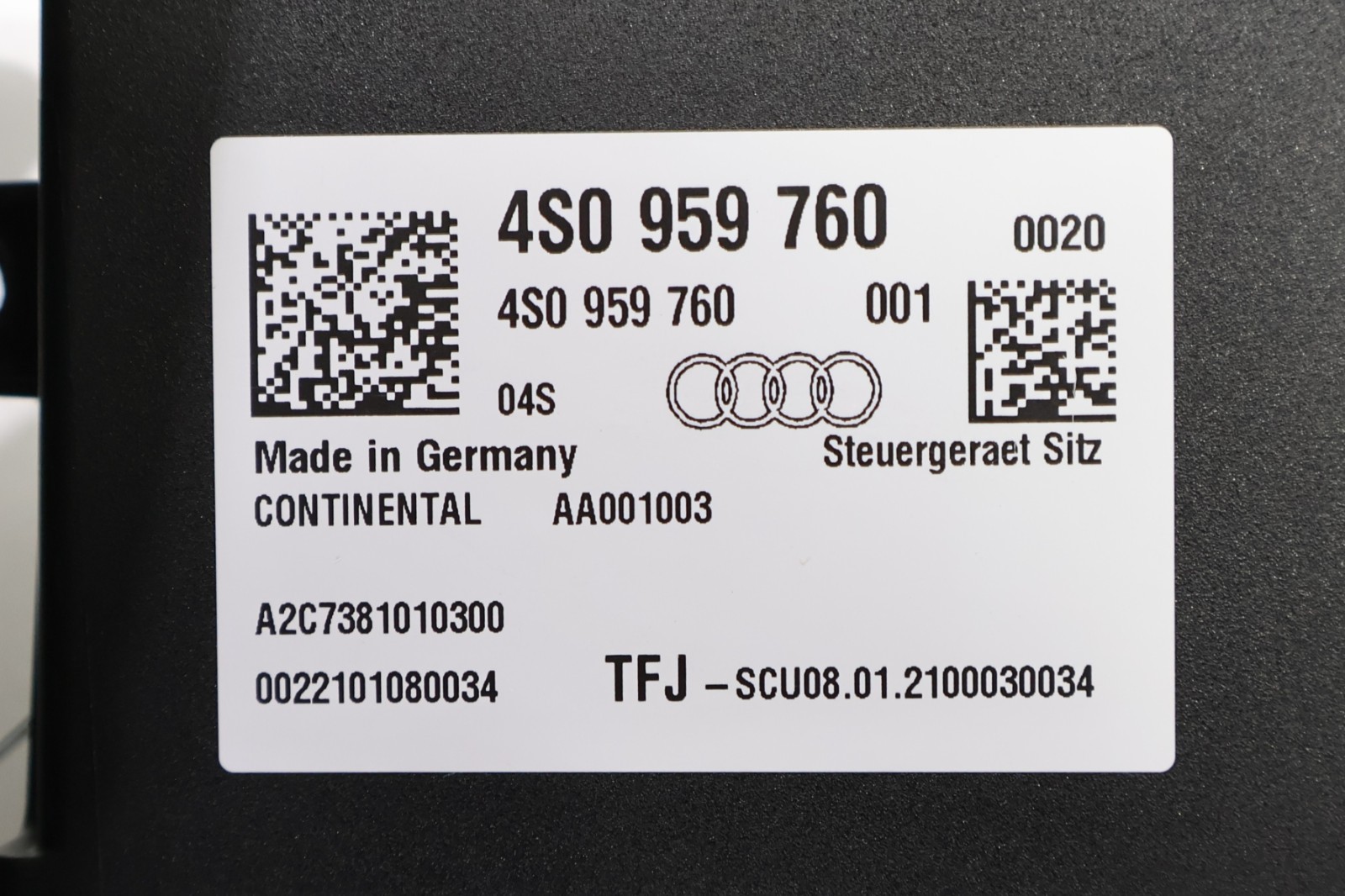 Audi R8 2017-2021 RIGHT Seat control module P/N 14781