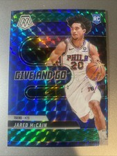 2024-25 Panini Mosaic - Give and Go Jared McCain #5 Green Mosaic Prizm (RC)