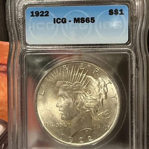 1922 ICG MS65 PEACE DOLLAR #B49508