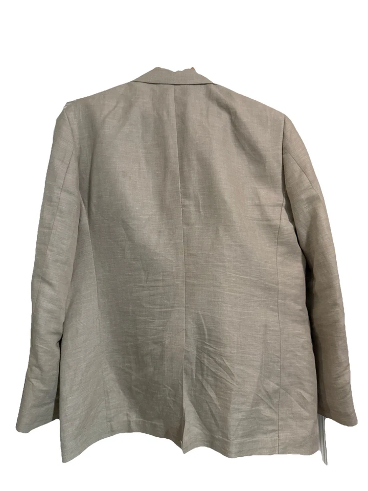 PERRY ELLIS 亚麻/棉米色休闲职业套装 尺寸 42R E11 — 第 2/4 张图片